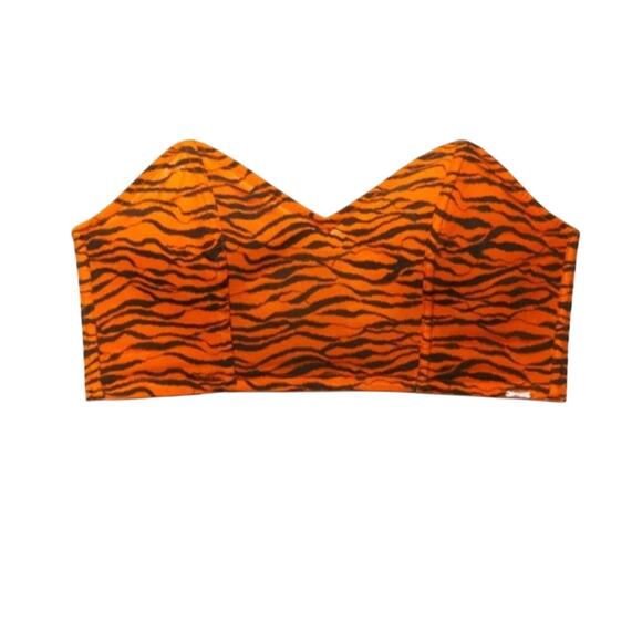Savage X Fenty Curvy Lace Bandeau Bralette - Orange - Size: 2X - Picture 6 of 6